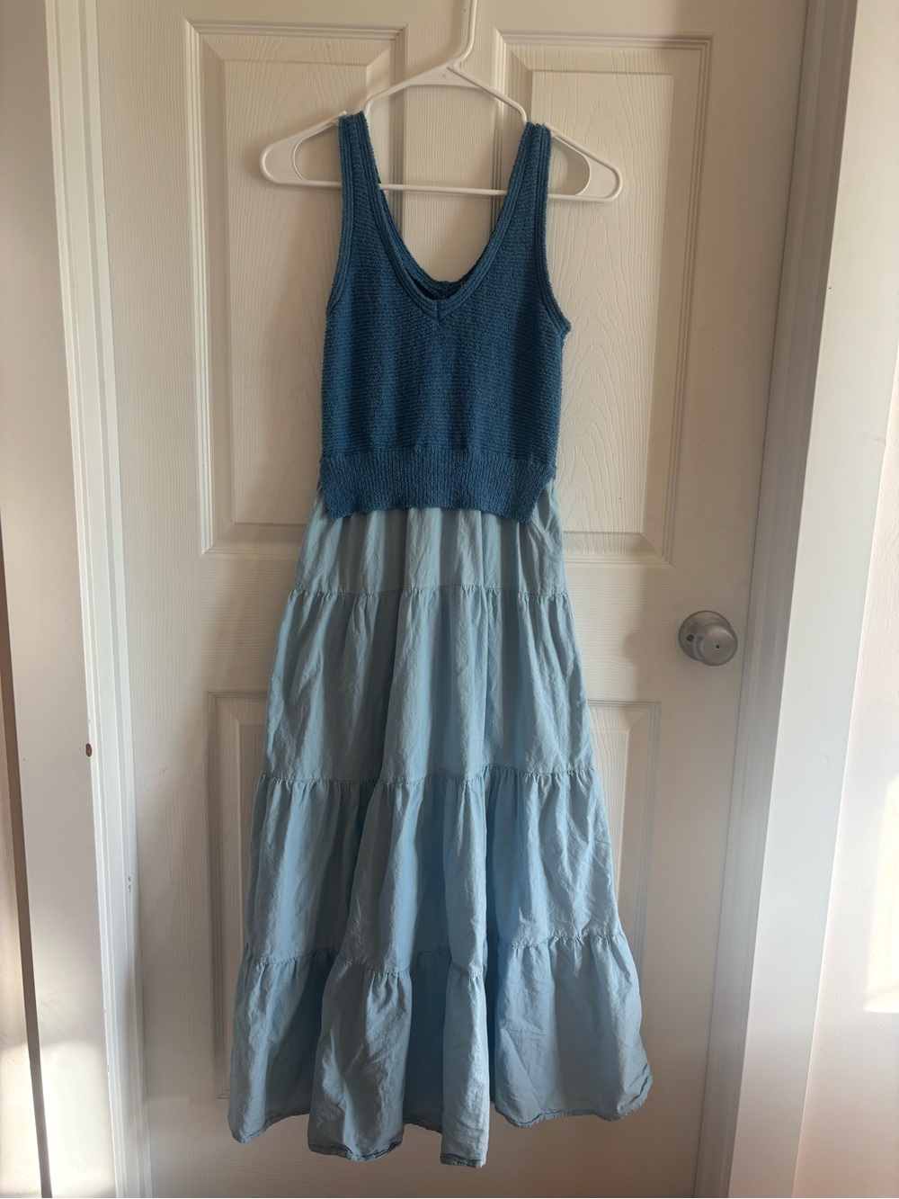Elan Mixed Media Knit MIDI Dress